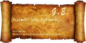 Gyimóthy Erhard névjegykártya